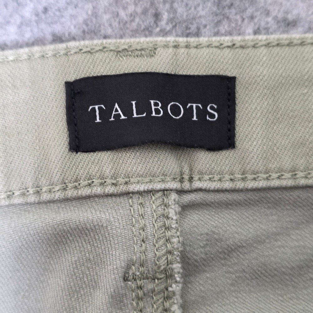 Talbots Slim‎ Ankle Jeans Sage Green Stretch Cotton Blend Denim 10 Petite Pants - Picture 5 of 9